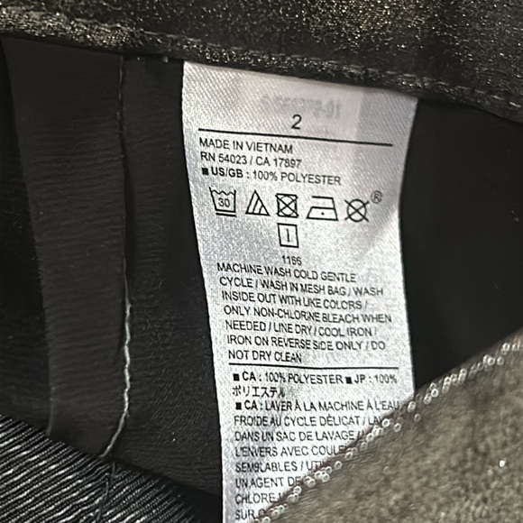 NWT Banana Republic Factory gunmetal pleated wide leg pant size 2 - Picture 5 of 5